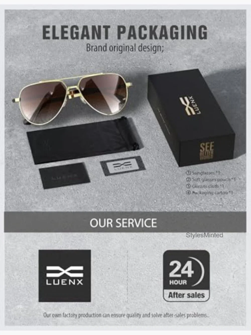 Polarized Aviator Sunglasses UV400 Protection Classic Pilot 60mm